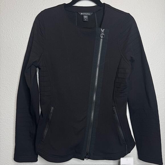 Athleta NEW Black Motto Jacket Sz Medium - Picture 1 of 16